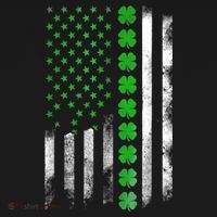 Irish American Flag Shamrock Clover Happy St Patrick's Day Women's Hoodie thumb 2