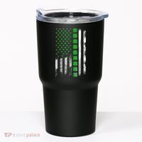 Irish American Flag Shamrock Clover Happy St Patrick's Day Tumbler thumb 0