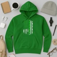 Irish American Flag Shamrock Clover Happy St Patrick's Day Hoodie thumb 3