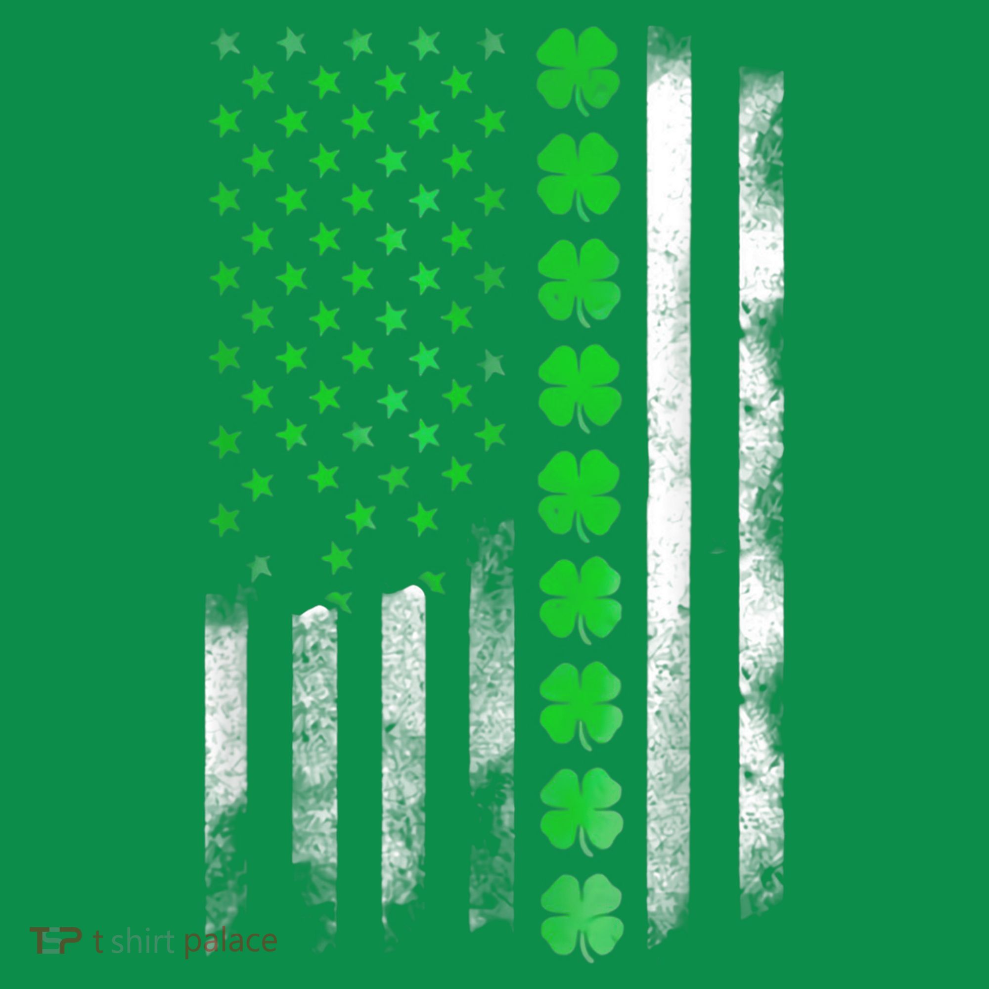 Irish American Flag Shamrock Clover Happy St Patrick's Day Sweatshirt