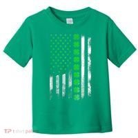 Irish American Flag Shamrock Clover Happy St Patrick's Day Toddler T-Shirt thumb 0