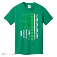 Irish American Flag Shamrock Clover Happy St Patrick's Day Kids T-Shirt thumb 0