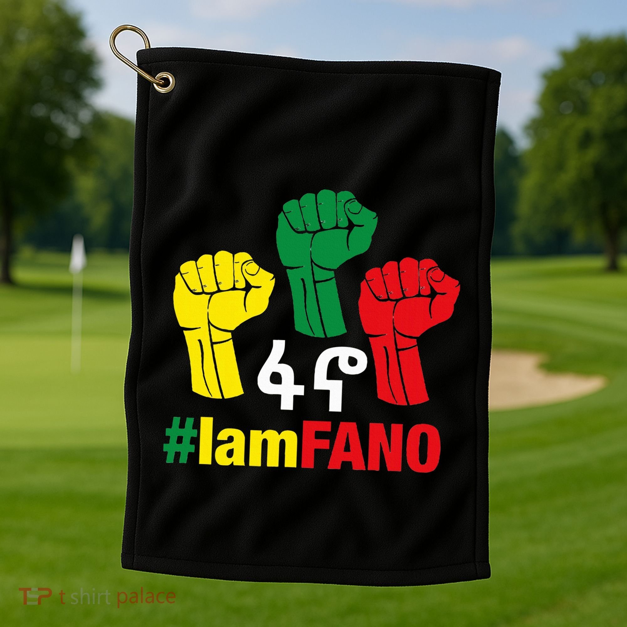 I Am Fano Fist Golf Towel