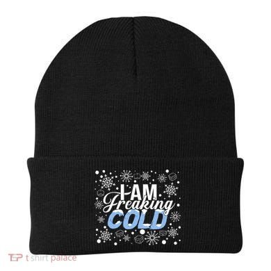 I Am Freaking Winter Cold Christmas Hate Outside Home Snow Great Gift Beanie
