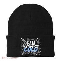 I Am Freaking Winter Cold Christmas Hate Outside Home Snow Great Gift Beanie thumb 0