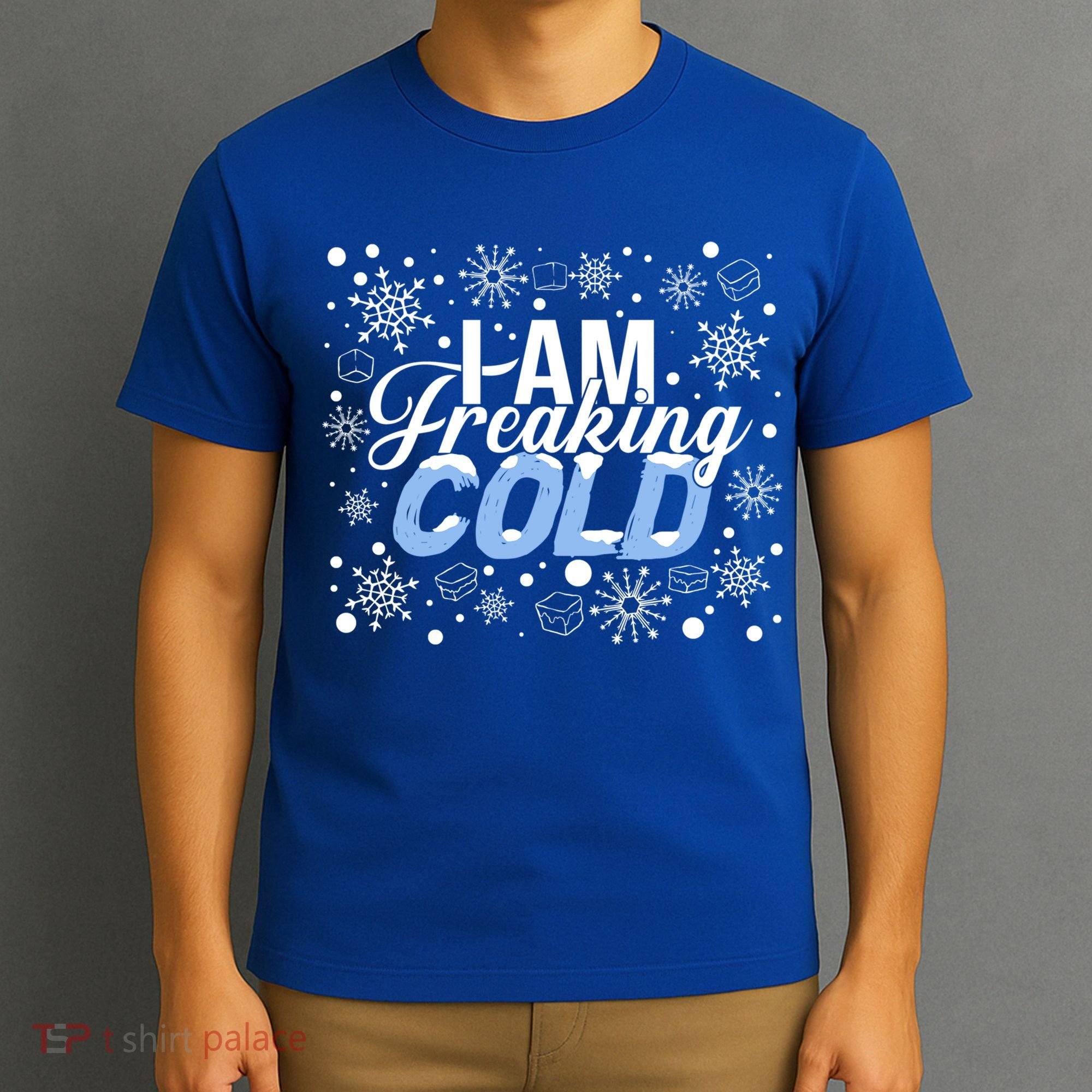 I Am Freaking Winter Cold Christmas Hate Outside Home Snow Great Gift T-Shirt