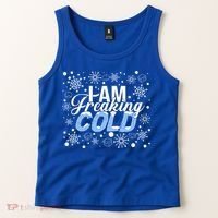 I Am Freaking Winter Cold Christmas Hate Outside Home Snow Great Gift Tank Top thumb 2