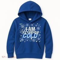 I Am Freaking Winter Cold Christmas Hate Outside Home Snow Great Gift Kids Hoodie thumb 0