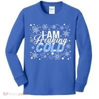 I Am Freaking Winter Cold Christmas Hate Outside Home Snow Great Gift Kids Long Sleeve Shirt thumb 0