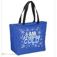 I Am Freaking Winter Cold Christmas Hate Outside Home Snow Great Gift Tote Bag thumb 2
