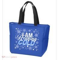 I Am Freaking Winter Cold Christmas Hate Outside Home Snow Great Gift Tote Bag thumb 3