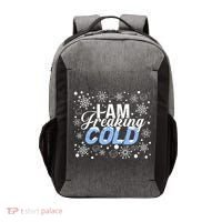 I Am Freaking Winter Cold Christmas Hate Outside Home Snow Great Gift Vector Backpack thumb 0