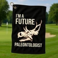 IM A Future Paleontologist Dinosaur Fossil Enthusiast Golf Towel thumb 1