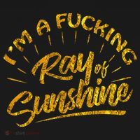 Im A Fucking Ray Of Sunshine Sarcastic Gold Font Women's Tank Top thumb 5