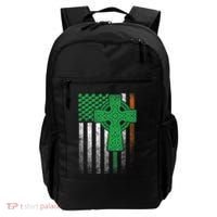 Irish American Flag Ireland Flag St Patricks Day Gift Cross Backpack thumb 0