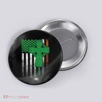 Irish American Flag Ireland Flag St Patricks Day Gift Cross Button thumb 0