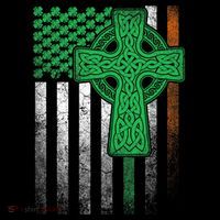 Irish American Flag Ireland Flag St Patricks Day Gift Cross Coffee Mug thumb 5