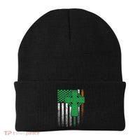 Irish American Flag Ireland Flag St Patricks Day Gift Cross Beanie thumb 0