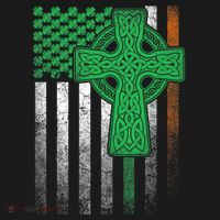 Irish American Flag Ireland Flag St Patricks Day Gift Cross Pajama Set thumb 2