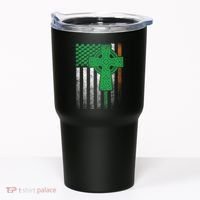 Irish American Flag Ireland Flag St Patricks Day Gift Cross Tumbler thumb 0