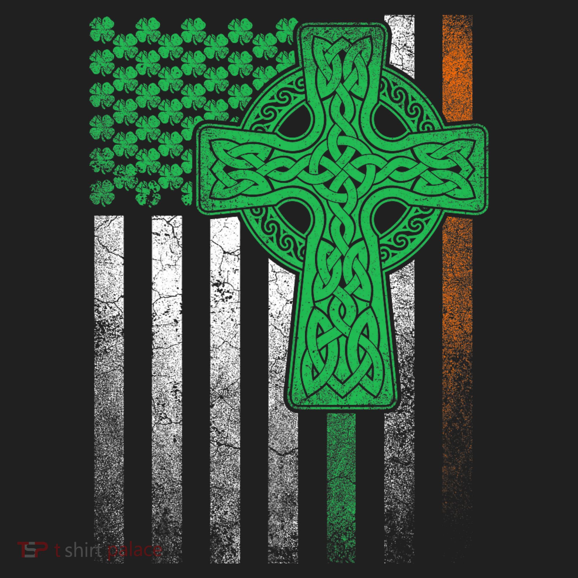 Irish American Flag Ireland Flag St Patricks Day Gift Cross Tumbler