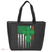 Irish American Flag Ireland Flag St Patricks Day Gift Cross Tote Bag thumb 0