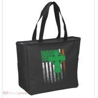 Irish American Flag Ireland Flag St Patricks Day Gift Cross Tote Bag thumb 2