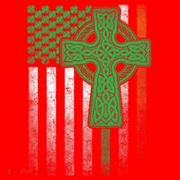 Irish American Flag Ireland Flag St Patricks Day Gift Cross Santa Hat thumb 1