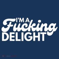 I'm A Fucking Delight Funny Sarcasm (on back) Beanie thumb 2