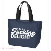 I'm A Fucking Delight Funny Sarcasm (on back) Tote Bag thumb 3