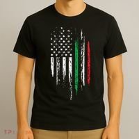 Italian American Flag Combo Italy USA Italia Patriotic Gift T-Shirt thumb 3