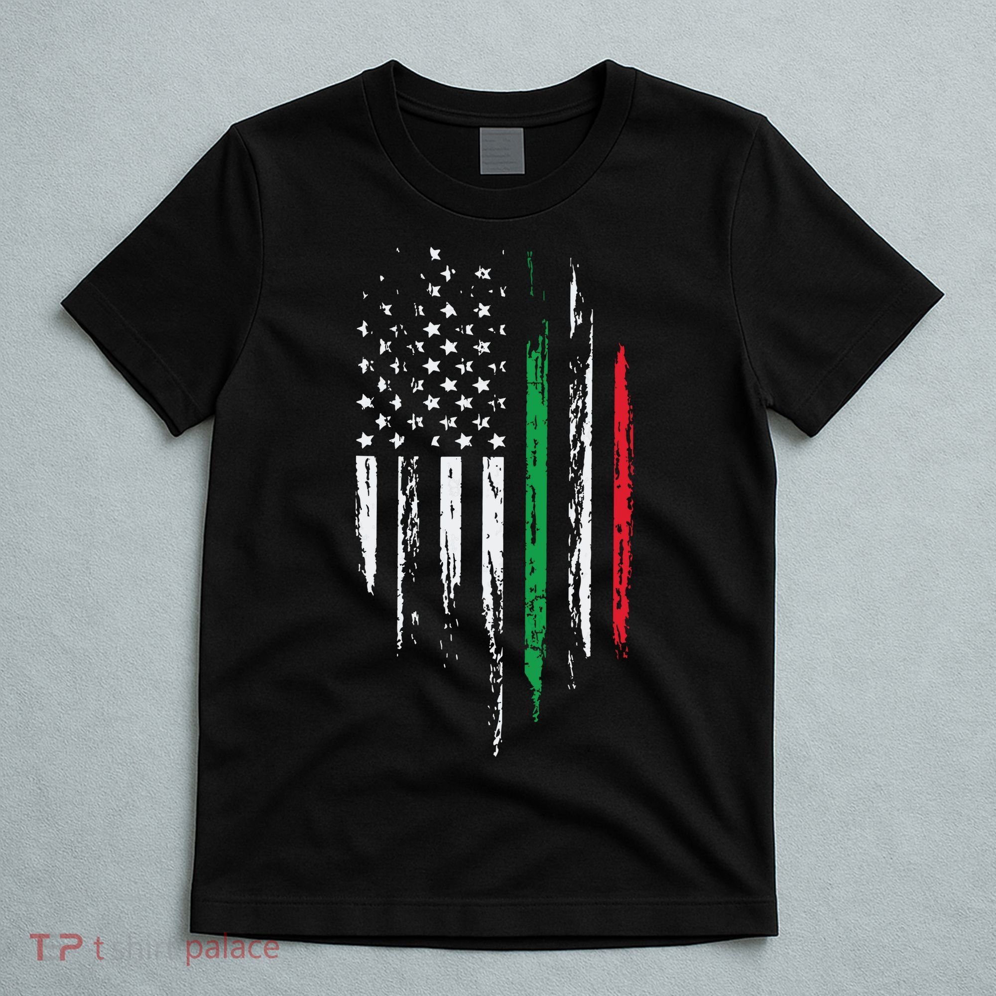 Italian American Flag Combo Italy USA Italia Patriotic Gift T-Shirt