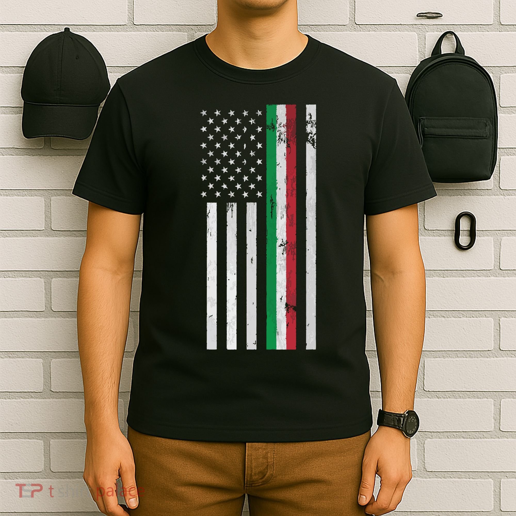 Italian American Flag Italian American Pride T-Shirt