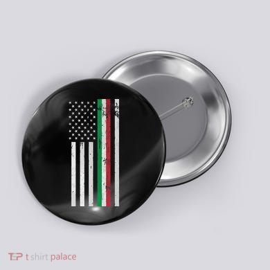Italian American Flag Italian American Pride Button
