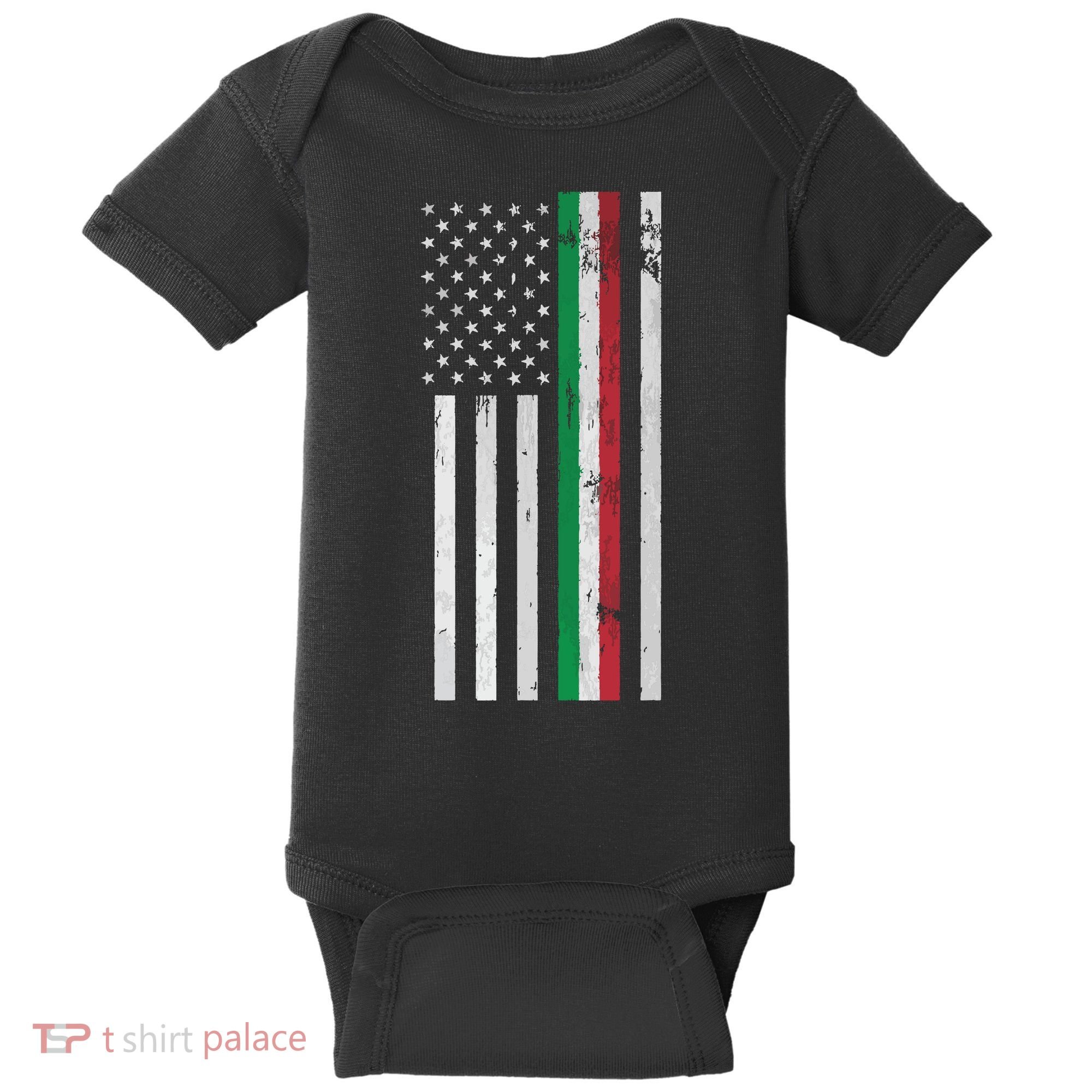 Italian American Flag Italian American Pride Baby Bodysuit