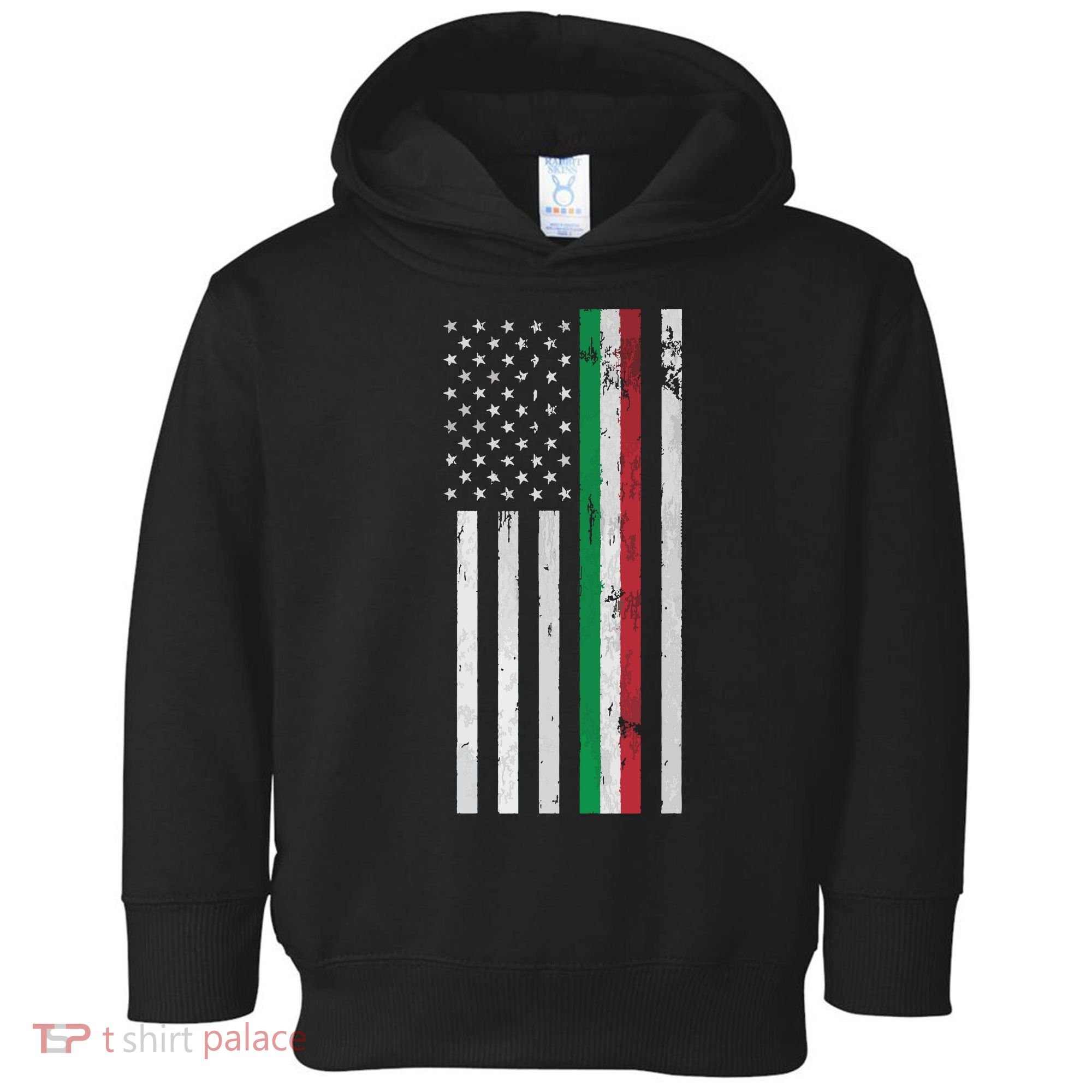 Italian American Flag Italian American Pride Toddler Hoodie