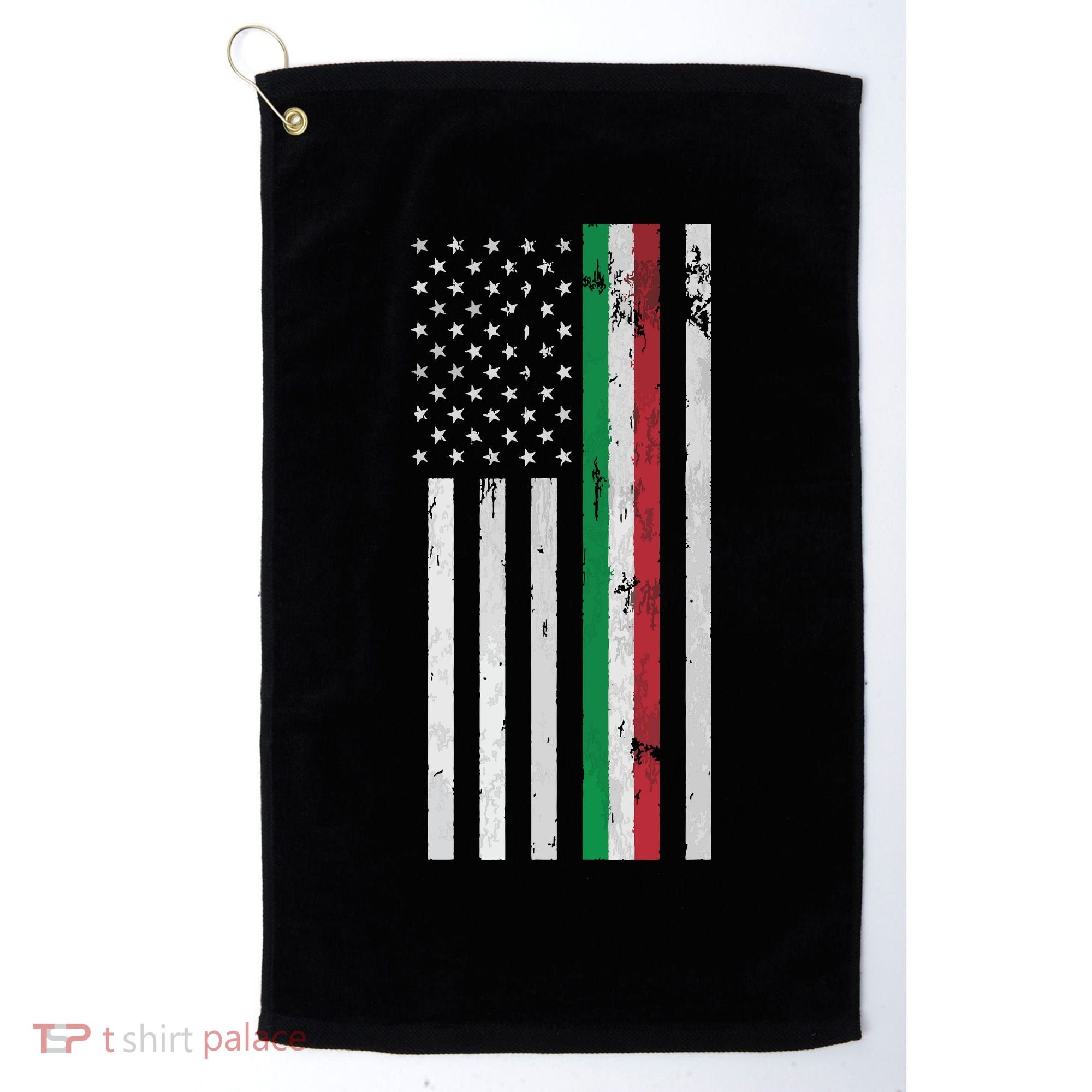 Italian American Flag Italian American Pride Golf Towel