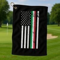 Italian American Flag Italian American Pride Golf Towel thumb 1