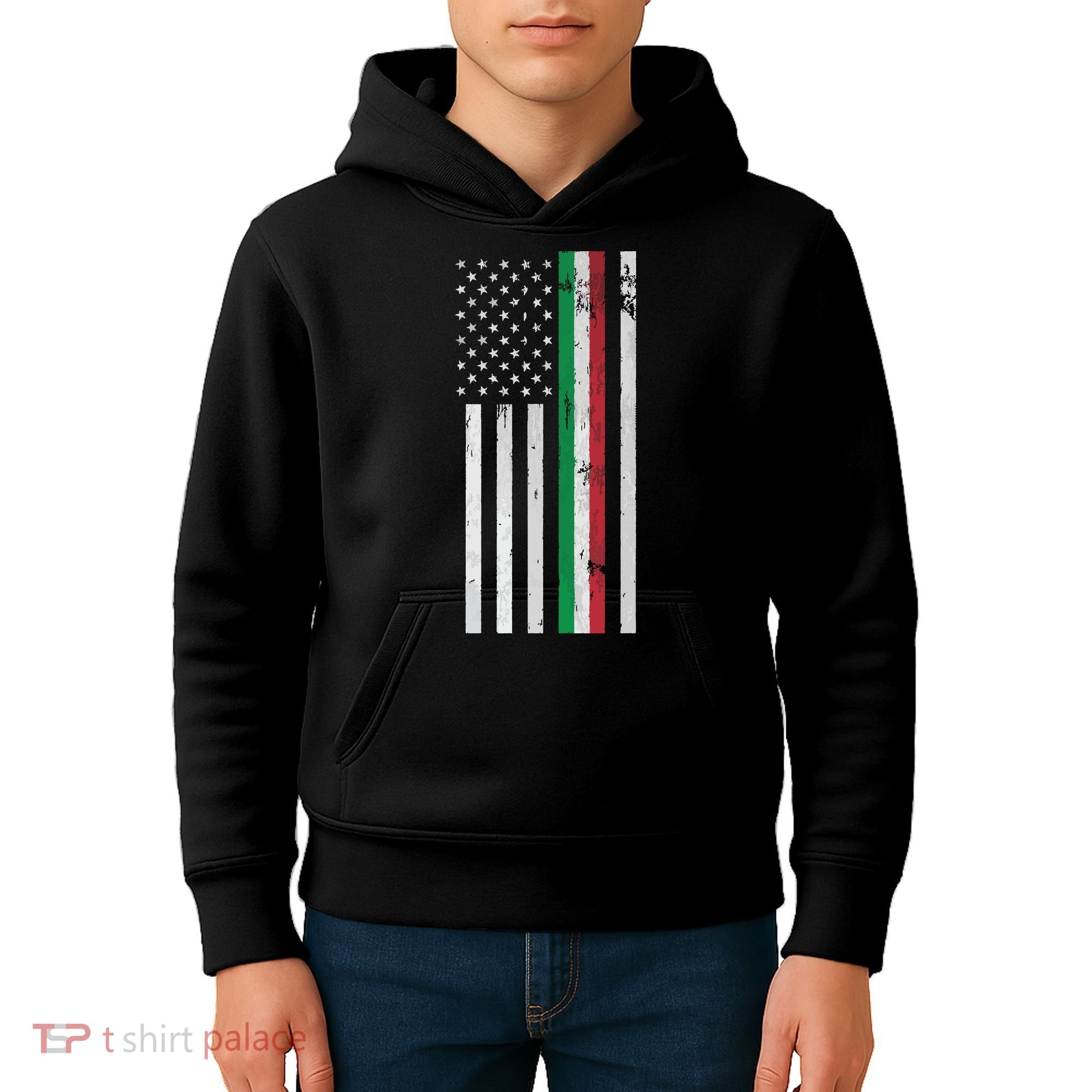Italian American Flag Italian American Pride Kids Hoodie
