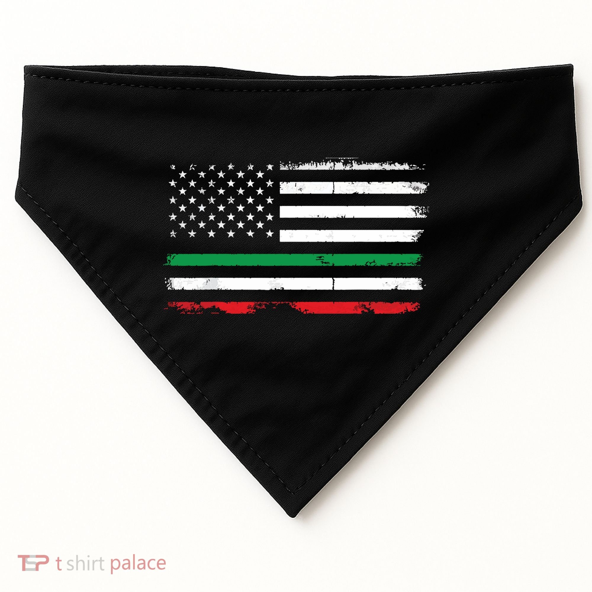 Italian American Flag Italy Flag USA-Made Doggie Bandana