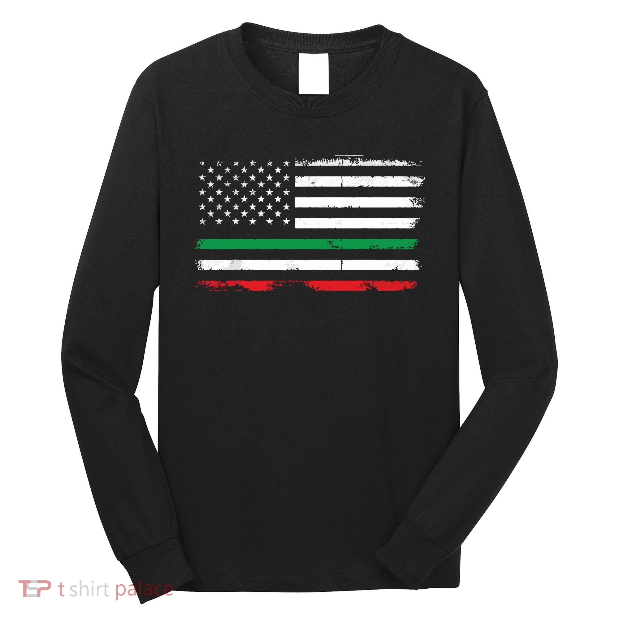 Italian American Flag Italy Flag Long Sleeve Shirt