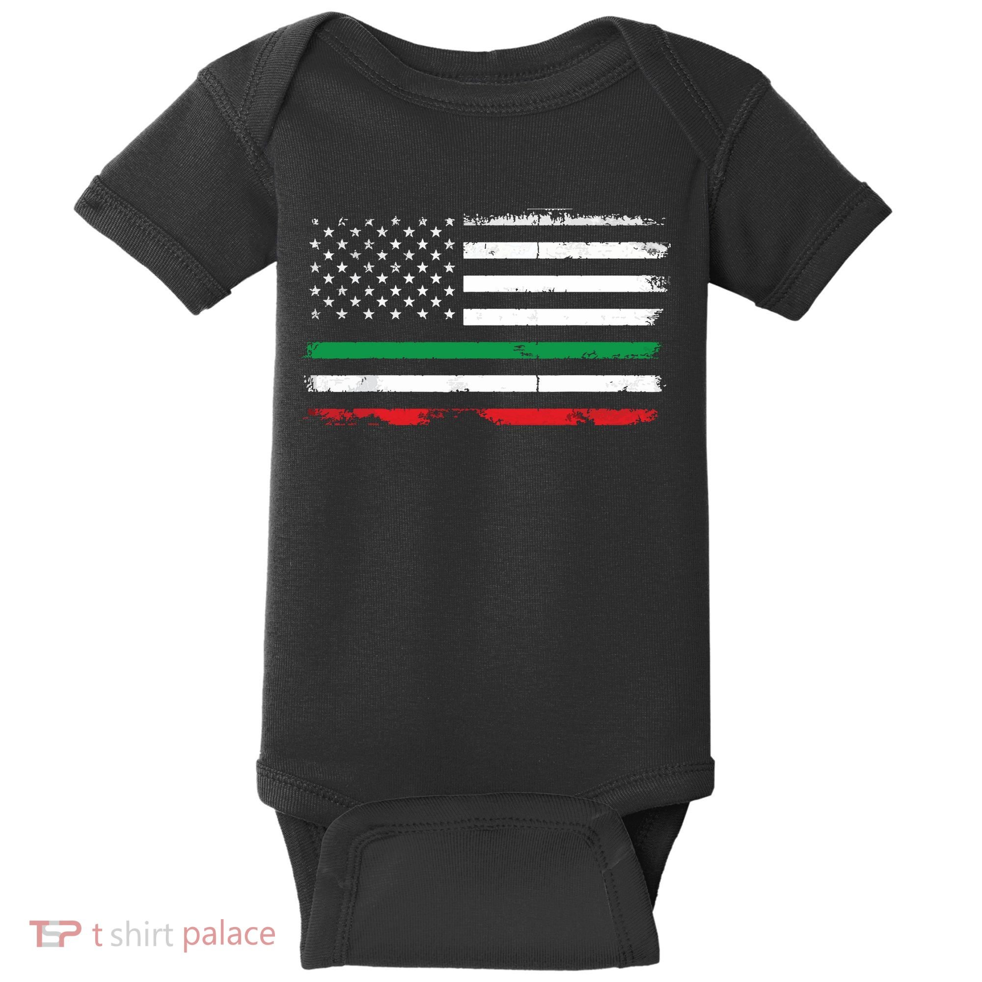 Italian American Flag Italy Flag Baby Bodysuit