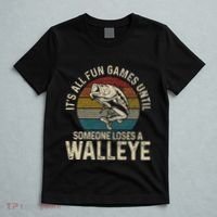 ItS All Fun And Games Until Someone Loses A Walleye Fishing T-Shirt thumb 5