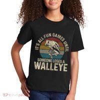 ItS All Fun And Games Until Someone Loses A Walleye Fishing Kids T-Shirt thumb 2
