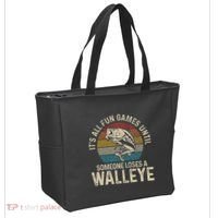 ItS All Fun And Games Until Someone Loses A Walleye Fishing Tote Bag thumb 2