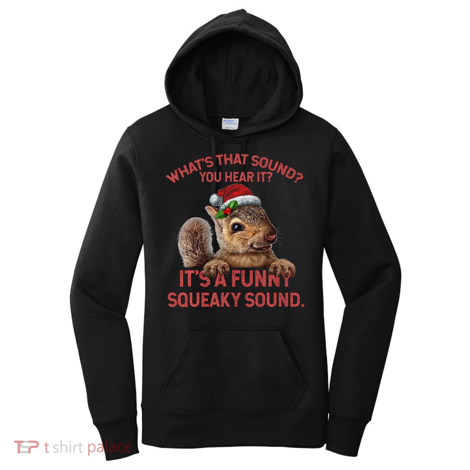 ItS A Funny Squeaky Sound Christmas Squirrel Women's Hoodie