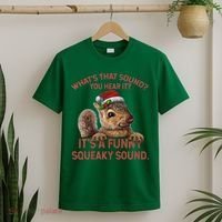 ItS A Funny Squeaky Sound Christmas Squirrel T-Shirt thumb 2