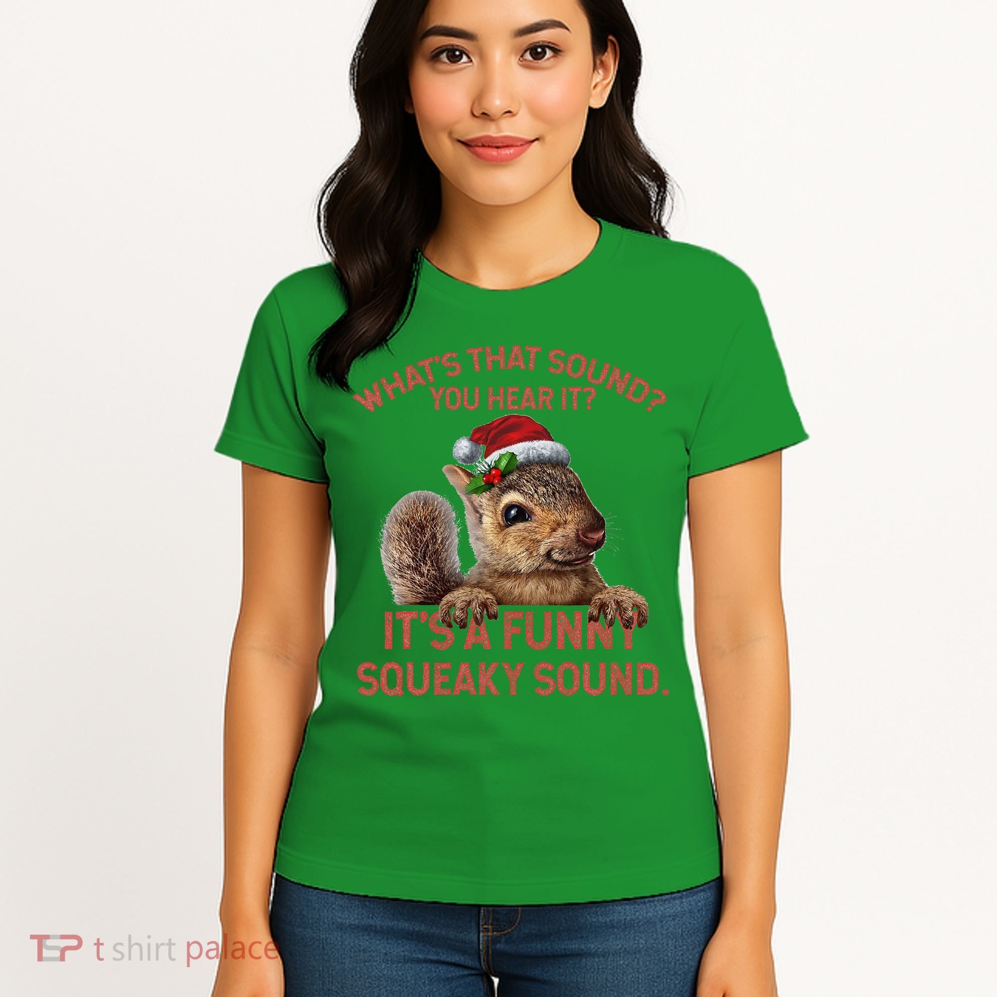 ItS A Funny Squeaky Sound Christmas Squirrel Women's T-Shirt