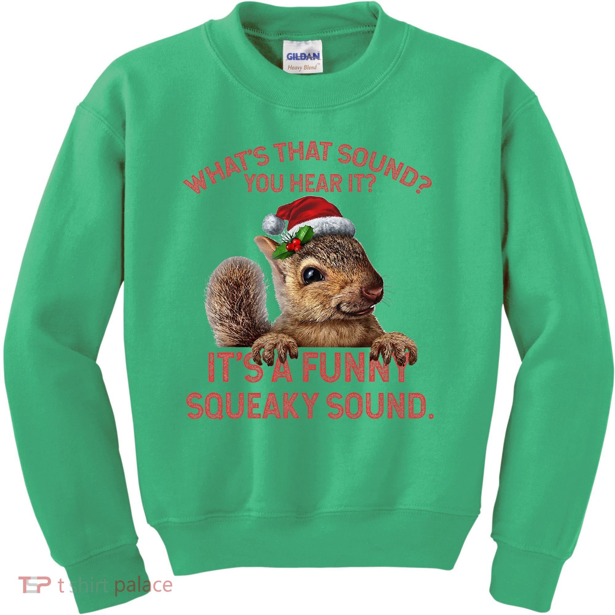 ItS A Funny Squeaky Sound Christmas Squirrel Kids Sweatshirt