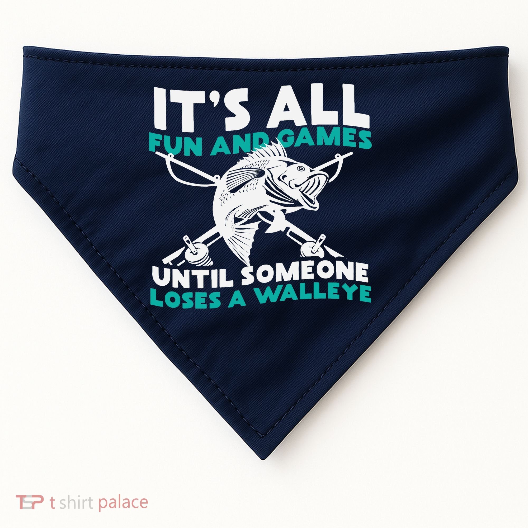 ItS All Fun And Games Until Someone Loses A Walleye USA-Made Doggie Bandana